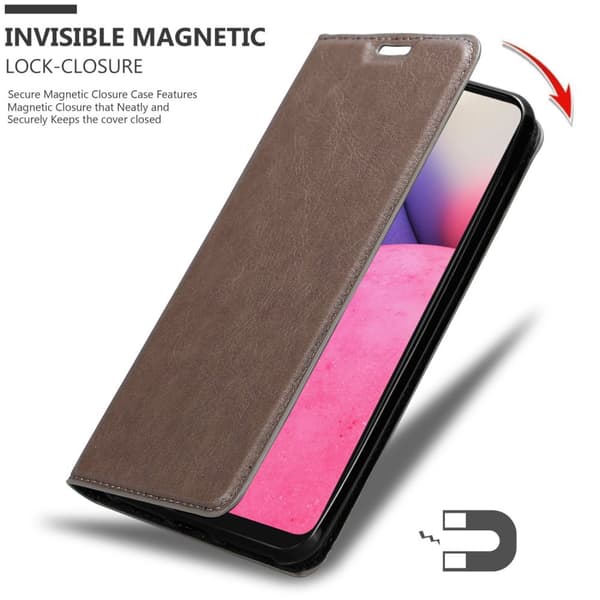 Lommebokdeksel til Samsung Galaxy A33 5G Deksel med magnetisk lukking, stativfunksjon og kortlomme