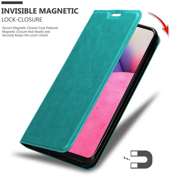 Lommebokdeksel til Samsung Galaxy A33 5G Deksel med magnetisk lukking, stativfunksjon og kortlomme