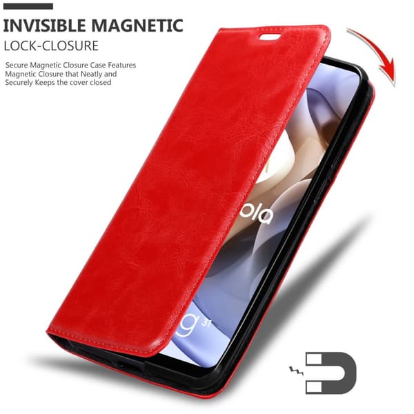 Lommebokdeksel til Motorola MOTO G31 / G41 Deksel med magnetisk lukking, stativfunksjon og kortlomme