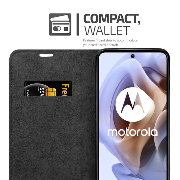 Lommebokdeksel til Motorola MOTO G31 / G41 Deksel med magnetisk lukking, stativfunksjon og kortlomme