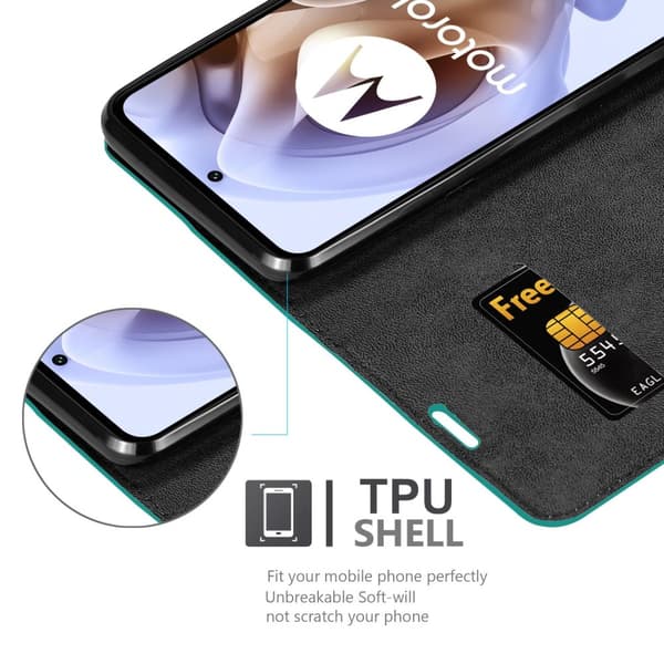 Lommebokdeksel til Motorola MOTO G31 / G41 Deksel med magnetisk lukking, stativfunksjon og kortlomme