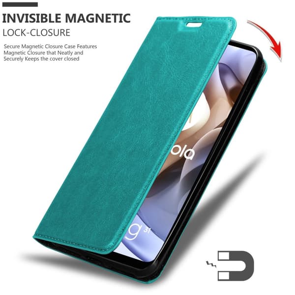 Lommebokdeksel til Motorola MOTO G31 / G41 Deksel med magnetisk lukking, stativfunksjon og kortlomme