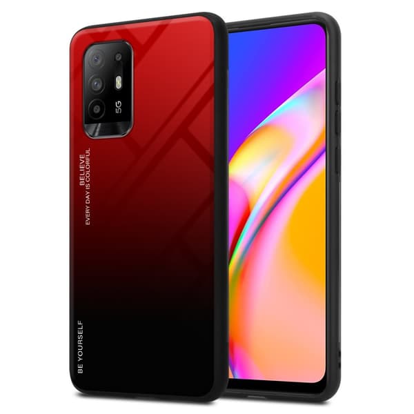 Cover Oppo A94 5G Etui Case () RØD - SORT