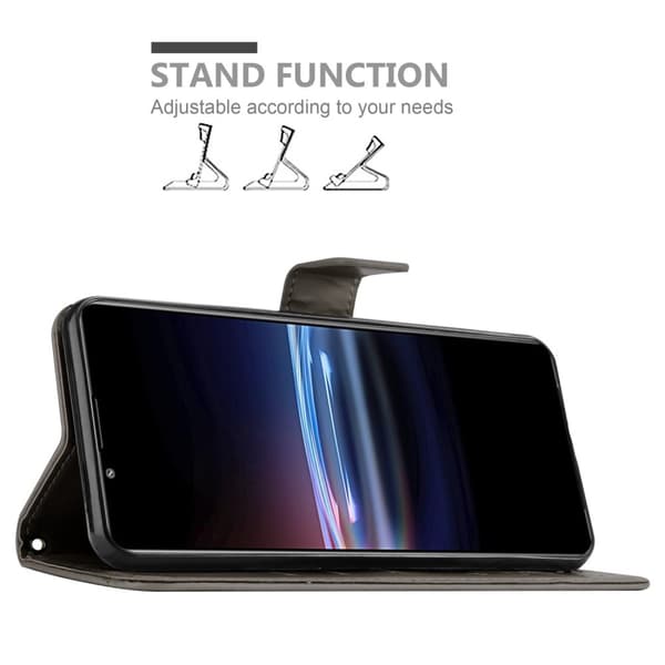 Deksel til Sony Xperia PRO-I Lommebokdeksel i blomster design med magnetisk lukking, stativfunksjon og kortplasser