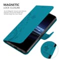 Miniatyrbilde 4 av 7: Deksel til Sony Xperia PRO-I Lommebokdeksel i blomster design med magnetisk lukking, stativfunksjon og kortplasser