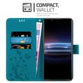 Miniatyrbilde 2 av 7: Deksel til Sony Xperia PRO-I Lommebokdeksel i blomster design med magnetisk lukking, stativfunksjon og kortplasser