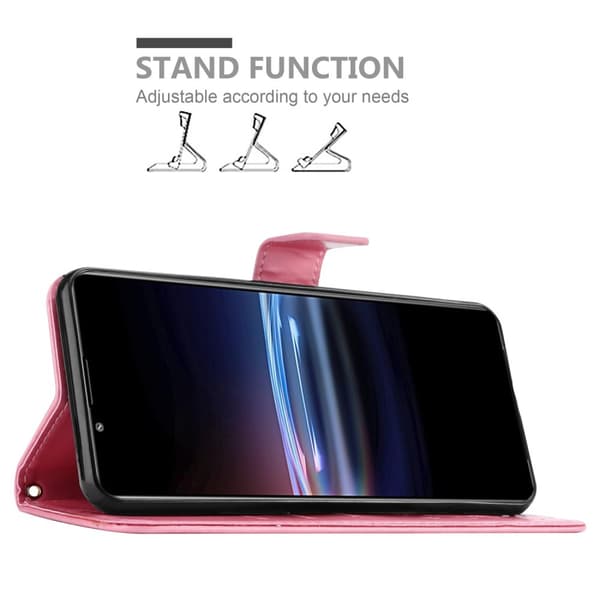 Deksel til Sony Xperia PRO-I Lommebokdeksel i blomster design med magnetisk lukking, stativfunksjon og kortplasser