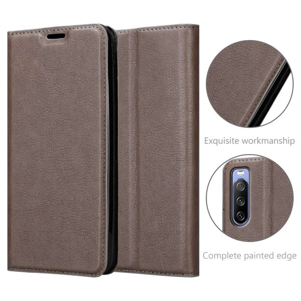 Sony Xperia 10 III Fodral Skal Plånboksfodral Case med magnetisk stängning, ståfunktion och kortficka