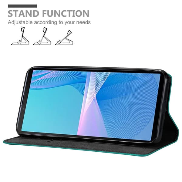 Sony Xperia 10 III Fodral Skal Plånboksfodral Case med magnetisk stängning, ståfunktion och kortficka