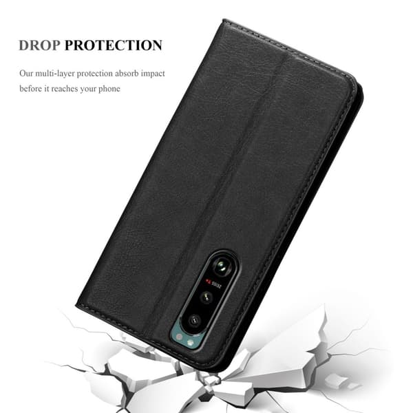 Sony Xperia 5 III Fodral Skal Plånboksfodral Case med magnetisk stängning, ståfunktion och kortficka