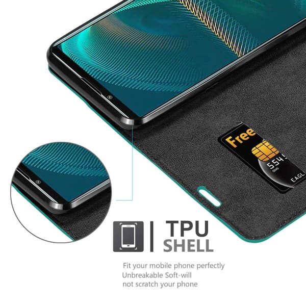 Sony Xperia 5 III Suojakotelo Suojakuori Lompakkokotelo Matkapuhelinkotelo jossa magneettisuljenta, jalusta-toiminto ja korttitasku