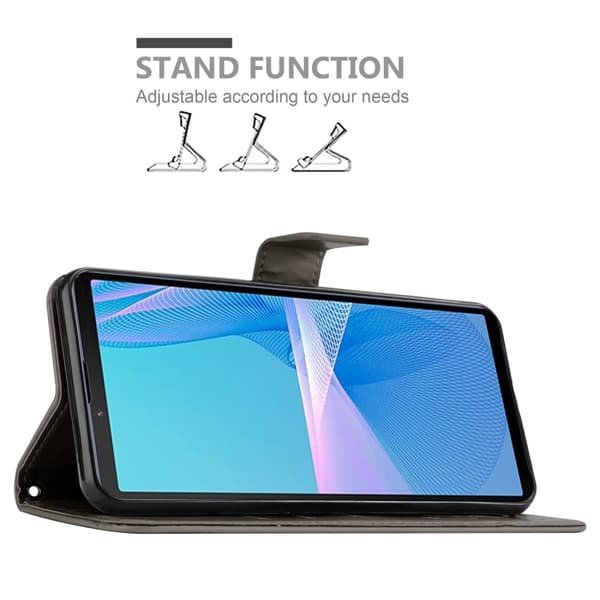 Sony Xperia 10 III Skal Fodral i blomdesign Mobilskydd Case Cover med magnetisk stängning, ståfunktion och kortplatser