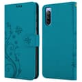 Miniatyrbild 8 av 8: Sony Xperia 10 III Skal Fodral i blomdesign Mobilskydd Case Cover med magnetisk stängning, ståfunktion och kortplatser