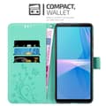 Miniatyrbild 3 av 8: Sony Xperia 10 III Skal Fodral i blomdesign Mobilskydd Case Cover med magnetisk stängning, ståfunktion och kortplatser