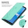 Miniatyrbild 5 av 8: Sony Xperia 10 III Skal Fodral i blomdesign Mobilskydd Case Cover med magnetisk stängning, ståfunktion och kortplatser