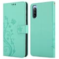 Miniatyrbild 8 av 8: Sony Xperia 10 III Skal Fodral i blomdesign Mobilskydd Case Cover med magnetisk stängning, ståfunktion och kortplatser