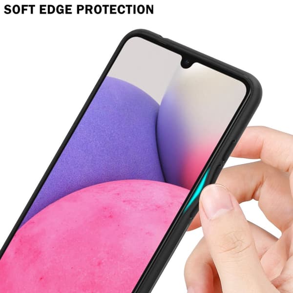 Samsung Galaxy A33 5G Skal Fodral i två färger av TPU-silikon och baksida av härdat glas Case Cover Mobilskydd