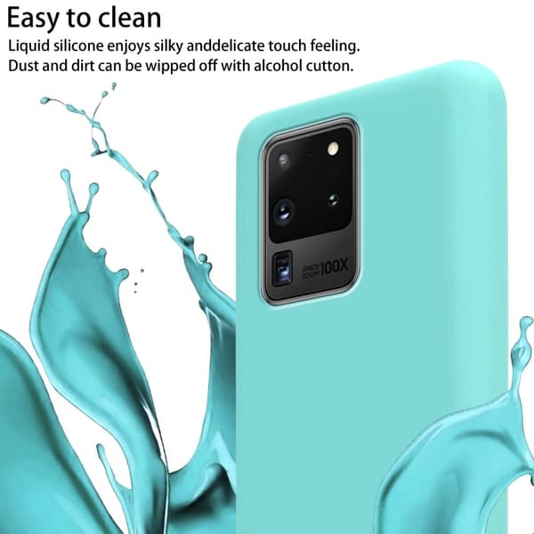Deksel med Kedja for Samsung Galaxy S20 ULTRA Silikonbeskyttelsesetui med lengdejusterbar ledningsstropp