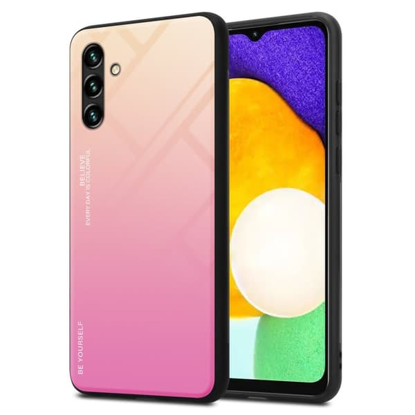 Samsung Galaxy A13 5G Skal Fodral i två färger av TPU-silikon och baksida av härdat glas Case Cover Mobilskydd