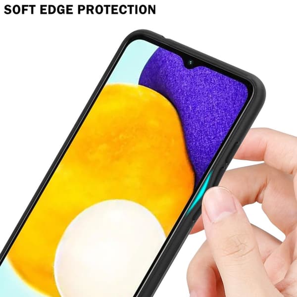 Deksel til Samsung Galaxy A13 5G Silikondeksel av TPU-silikon og bakside av herdet glass