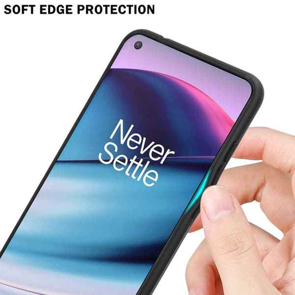 OnePlus Nord CE 5G Suojakuori Suojakotelo Kaksivärinen joka on valmistettu TPU-silikonista ja jonka takaosa on valmistettu karkaistusta lasista