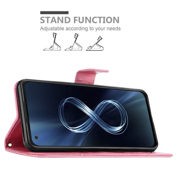 Asus ZenFone 8 Suojakotelo Suojakuori Lompakkokotelo Matkapuhelinkotelo Kukat jossa on magneettisuljenta, jalusta-toiminto ja korttipaikat