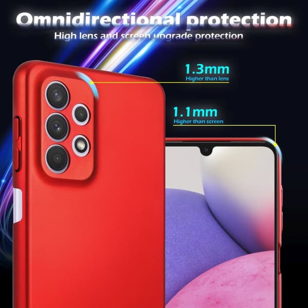 Hårt Samsung Galaxy A33 5G Fodral Skal Fodral Mobilskydd Hard Case Skyddsomslag i metalloptik mot repor och stötar