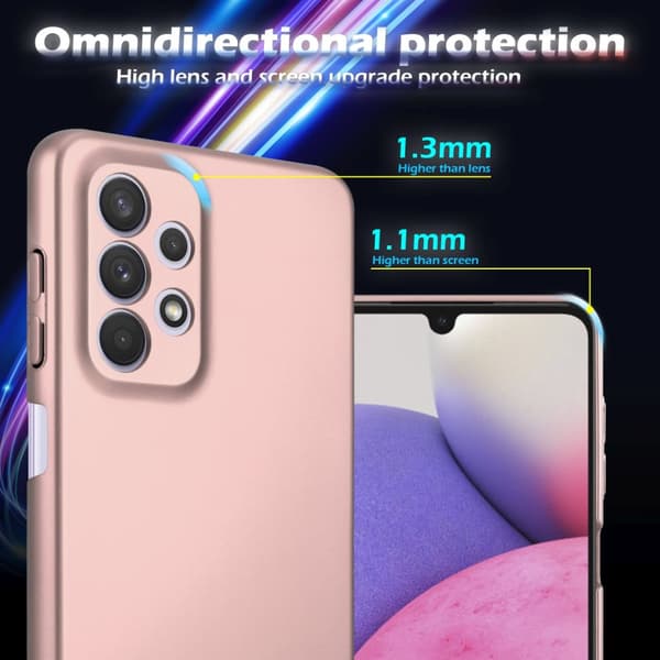 Hårt Samsung Galaxy A33 5G Fodral Skal Fodral Mobilskydd Hard Case Skyddsomslag i metalloptik mot repor och stötar