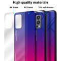 Pikkukuva 7 / 7: OnePlus Nord 2 5G Suojakuori Suojakotelo Kaksivärinen joka on valmistettu TPU-silikonista ja jonka takaosa on valmistettu karkaistusta lasista