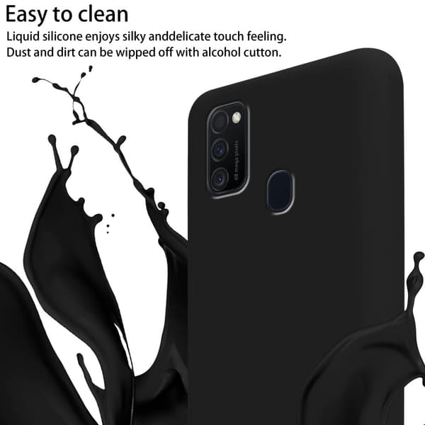 Deksel med Kedja for Samsung Galaxy M21 / M30s Silikonbeskyttelsesetui med lengdejusterbar ledningsstropp