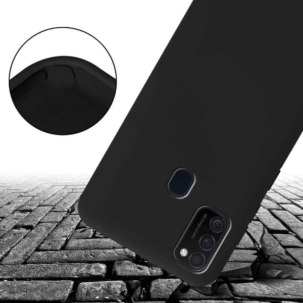 Deksel med Kedja for Samsung Galaxy M21 / M30s Silikonbeskyttelsesetui med lengdejusterbar ledningsstropp