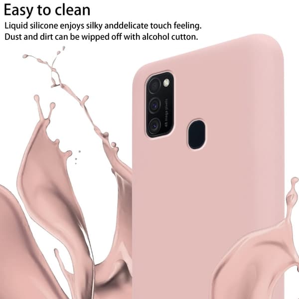 Deksel med Kedja for Samsung Galaxy M21 / M30s Silikonbeskyttelsesetui med lengdejusterbar ledningsstropp