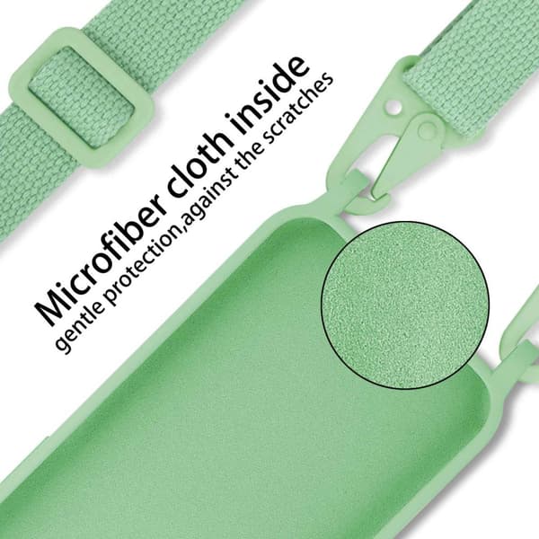 Deksel med Kedja for Samsung Galaxy NOTE 10 Silikonbeskyttelsesetui med lengdejusterbar ledningsstropp