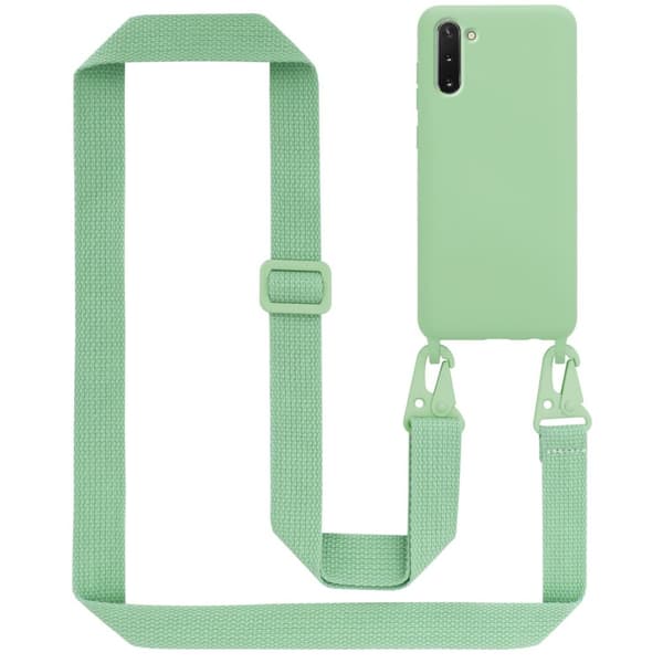 Deksel med Kedja for Samsung Galaxy NOTE 10 Silikonbeskyttelsesetui med lengdejusterbar ledningsstropp