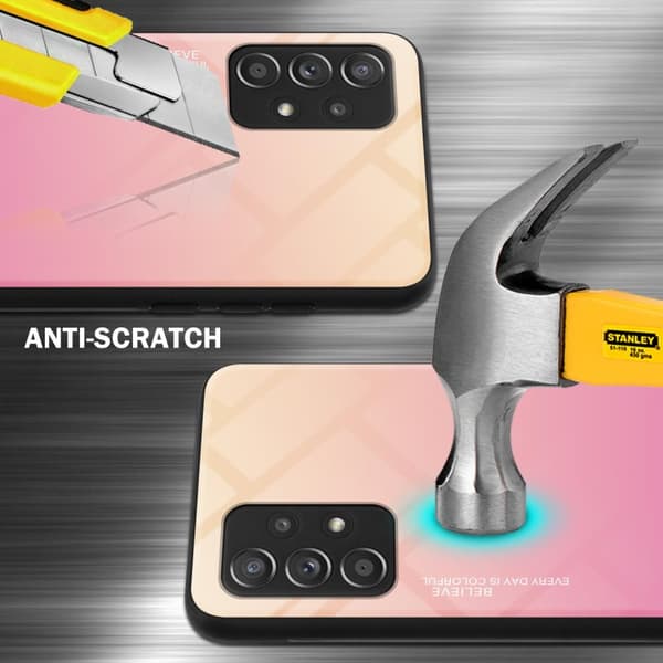 Samsung Galaxy A52 (4G / 5G) / A52s Suojakuori Suojakotelo Kaksivärinen joka on valmistettu TPU-silikonista ja jonka takaosa on valmistettu
