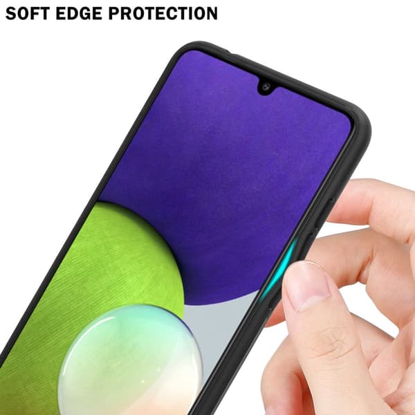 Samsung Galaxy A22 4G / M22 / M32 4G Skal Fodral i två färger av TPU-silikon och baksida av härdat glas Case Cover Mobilskydd