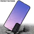Miniatyrbilde 4 av 7: Deksel til Samsung Galaxy S22 Silikondeksel av TPU-silikon og bakside av herdet glass