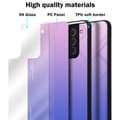 Miniatyrbilde 7 av 7: Deksel til Samsung Galaxy S22 Silikondeksel av TPU-silikon og bakside av herdet glass
