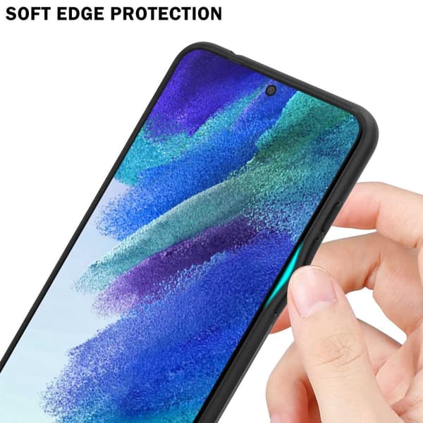 Deksel til Samsung Galaxy S22 Silikondeksel av TPU-silikon og bakside av herdet glass