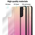 Miniatyrbilde 7 av 7: Deksel til Samsung Galaxy S22 Silikondeksel av TPU-silikon og bakside av herdet glass