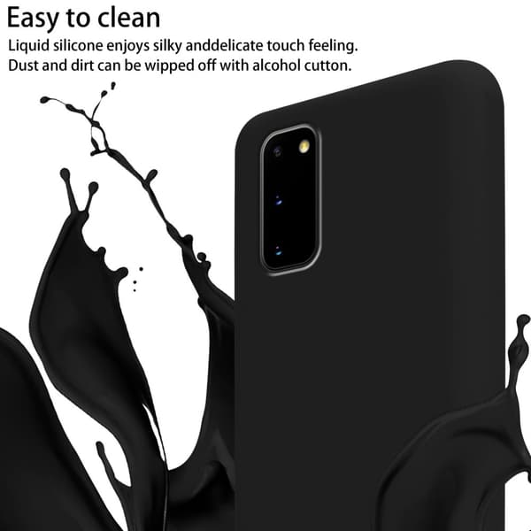 Deksel med Kedja for Samsung Galaxy S20 Silikonbeskyttelsesetui med lengdejusterbar ledningsstropp