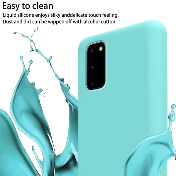 Deksel med Kedja for Samsung Galaxy S20 Silikonbeskyttelsesetui med lengdejusterbar ledningsstropp