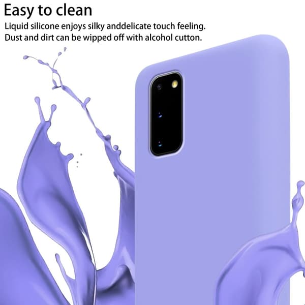 Deksel med Kedja for Samsung Galaxy S20 Silikonbeskyttelsesetui med lengdejusterbar ledningsstropp