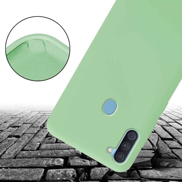 Deksel med Kedja for Samsung Galaxy A11 / M11 Silikonbeskyttelsesetui med lengdejusterbar ledningsstropp