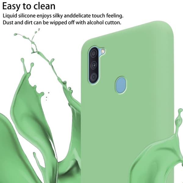 Deksel med Kedja for Samsung Galaxy A11 / M11 Silikonbeskyttelsesetui med lengdejusterbar ledningsstropp