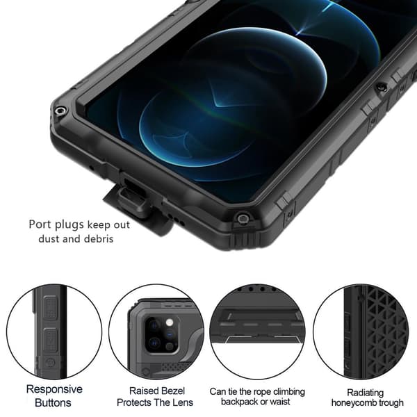iPhone 12 PRO Etui Outdoor Cover (Sort)