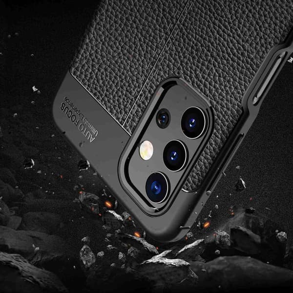 Samsung Galaxy A32 5G Skal Fodral Mobilskydd av flexibelt TPU-silikon med ädel läderimitation