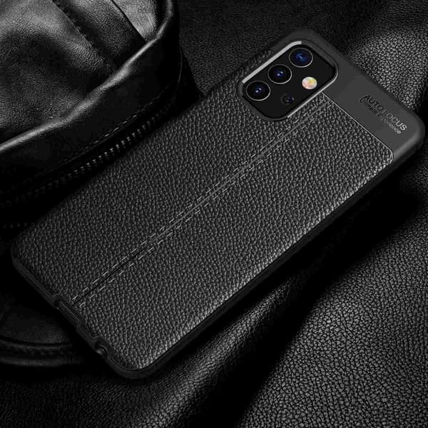 Samsung Galaxy A32 5G Skal Fodral Mobilskydd av flexibelt TPU-silikon med ädel läderimitation