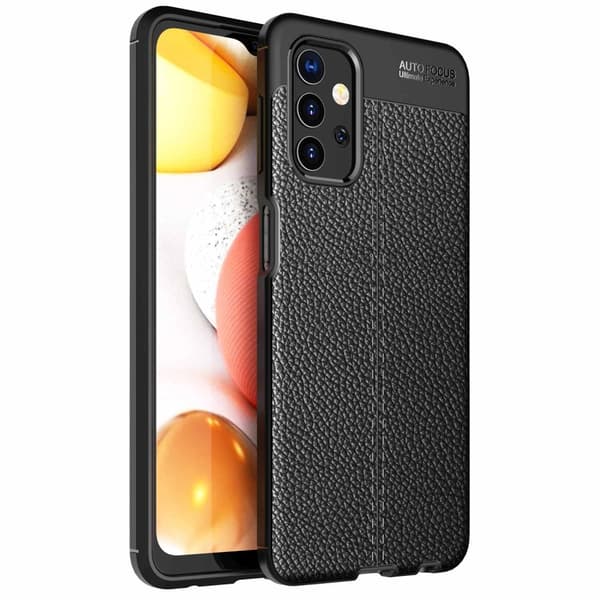Samsung Galaxy A32 5G Skal Fodral Mobilskydd av flexibelt TPU-silikon med ädel läderimitation