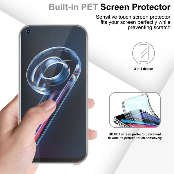 Realme 9 PRO / V25 / Q5 Suojakuori Suojakotelo 360° ympäryssuojaus näytönsuojuksen kanssa